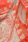 Close up of the sarong cover up in Lost at Sea print.