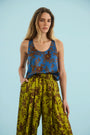 The Carsyn Tank in Wild Vine Blue paired with Whisper Pant in Wild Vine Lime. 