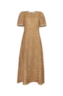 The Casey Dress in Coconut Sand Dot.