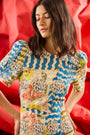 The Casey Dress in the morning glory print 