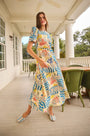 The Casey Dress in the morning glory print 