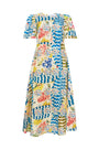 The Casey Dress in the morning glory print 