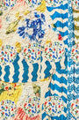 Close up of the Casey Dress in the morning glory print 