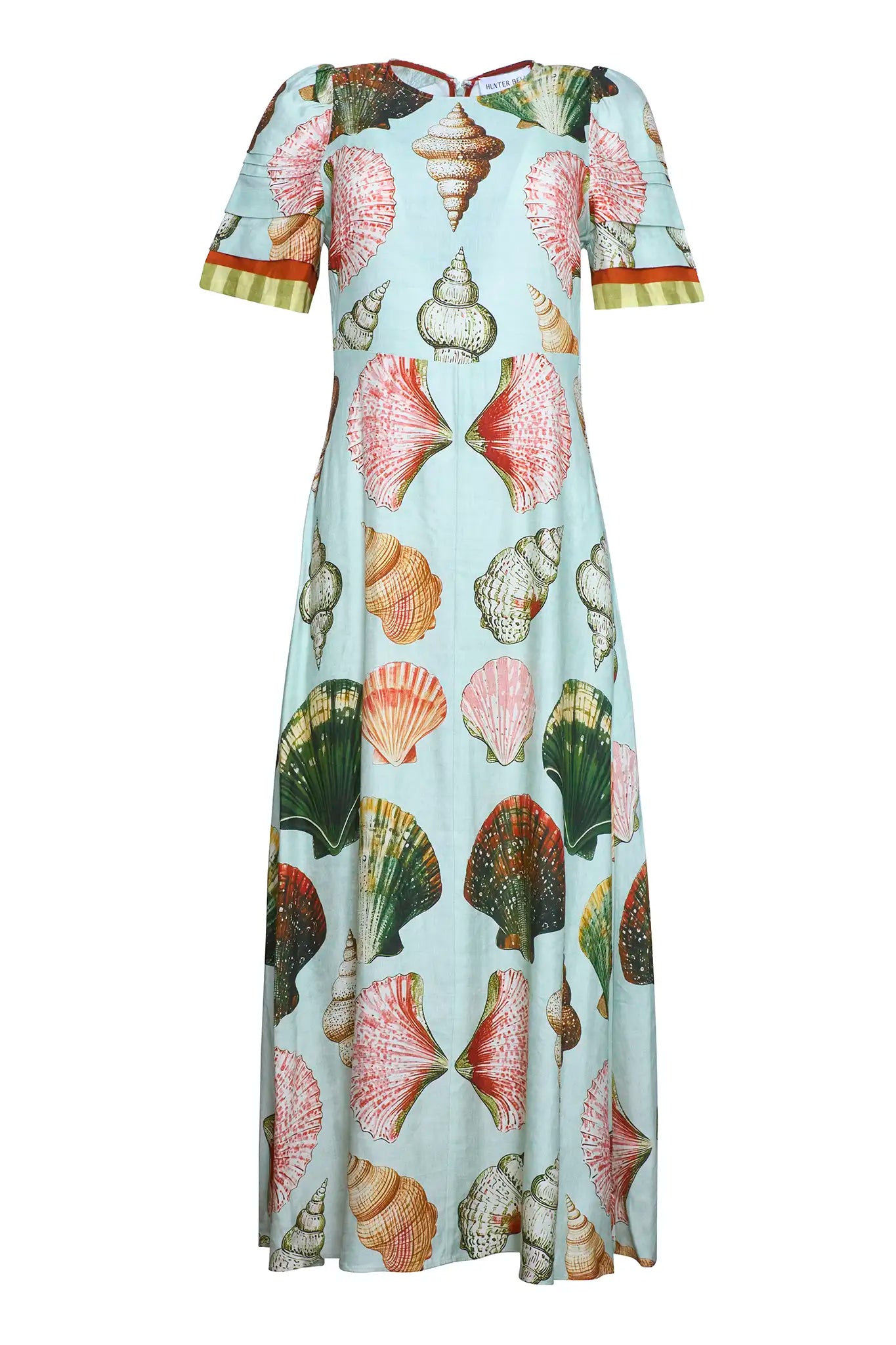 Hunter Bell Women's Casey Dress, Somers Shell Mint, Linen | Size: 6 | St. Bernard