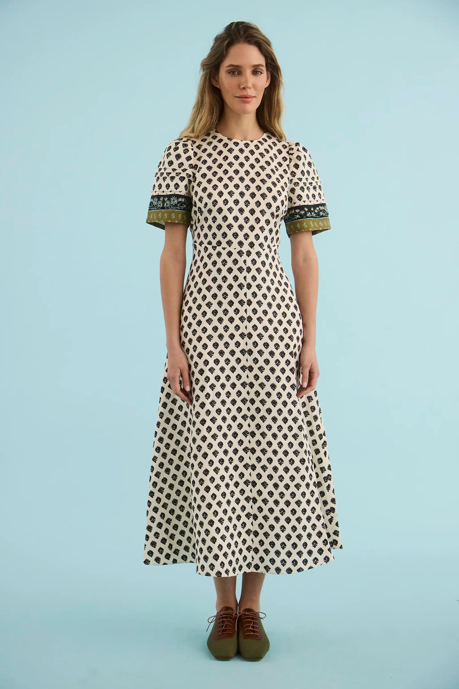 The Casey Dress in Thistle & Vine Cream.