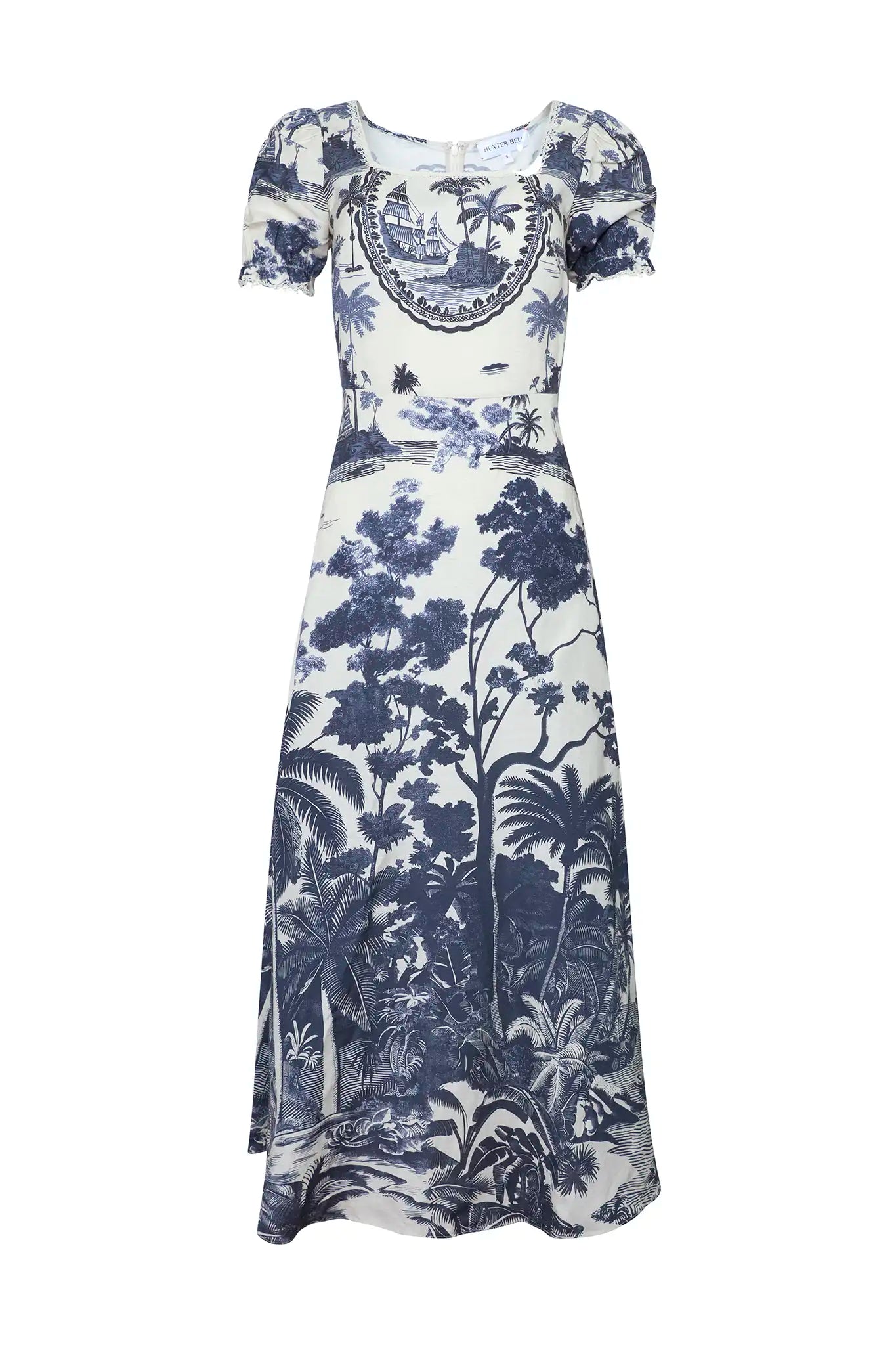 The Cecily Dress in Bermuda Toile.