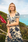 The Cecily Dress in Bermuda Toile.
