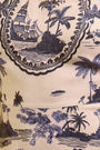 Close up of the Cecily Dress in Bermuda Toile.