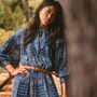 The Celeste Blouse in Inkwell Paisley paired with the matching Briggs Pants. 