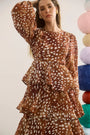 The Chelsea Dress in Dappled Doe. 