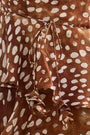 Close up of the Chelsea Dress in Dappled Doe. 