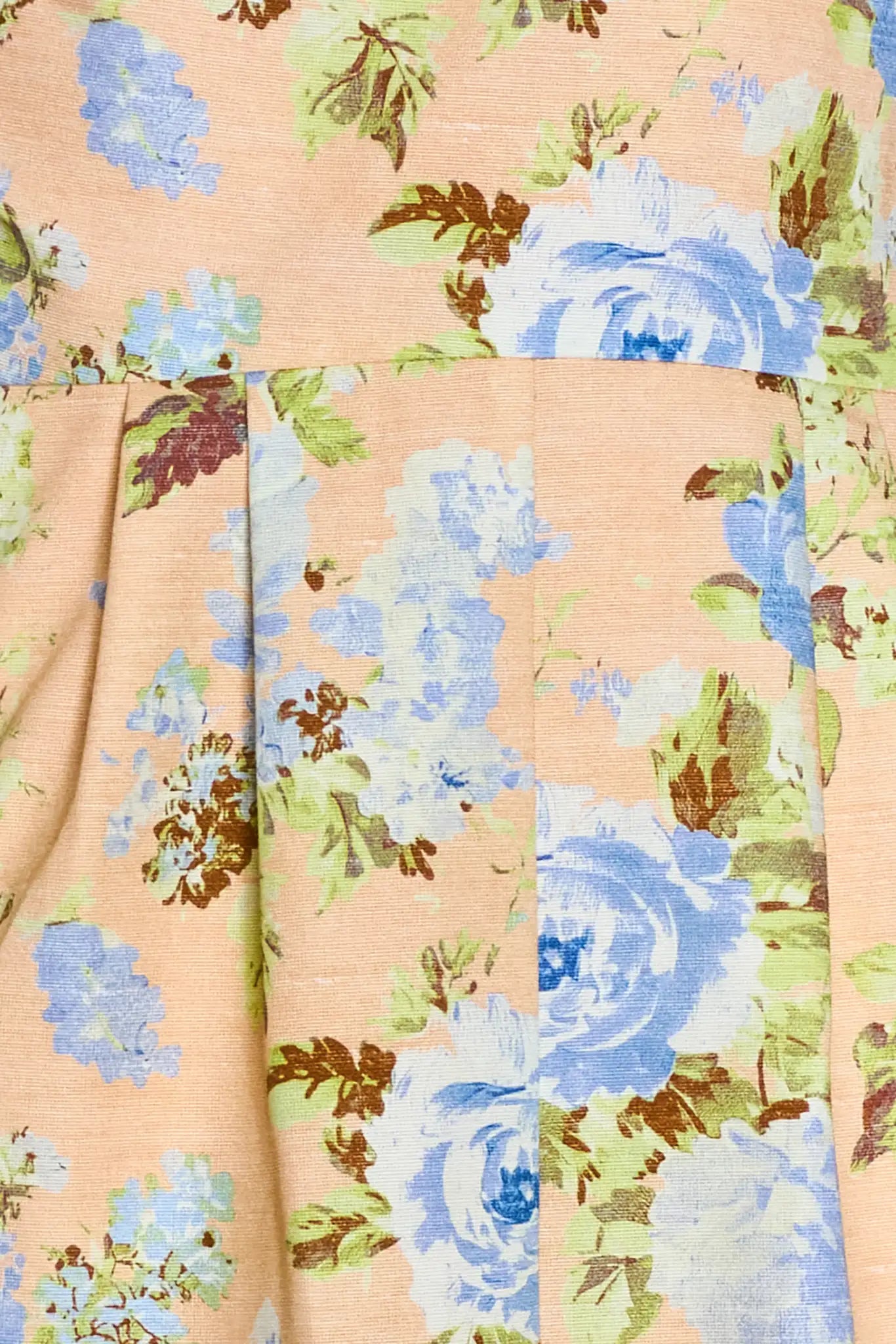 Close up of the Chloe Dress, one shoulder mini formal dress, in Garden Rose Periwinkle.