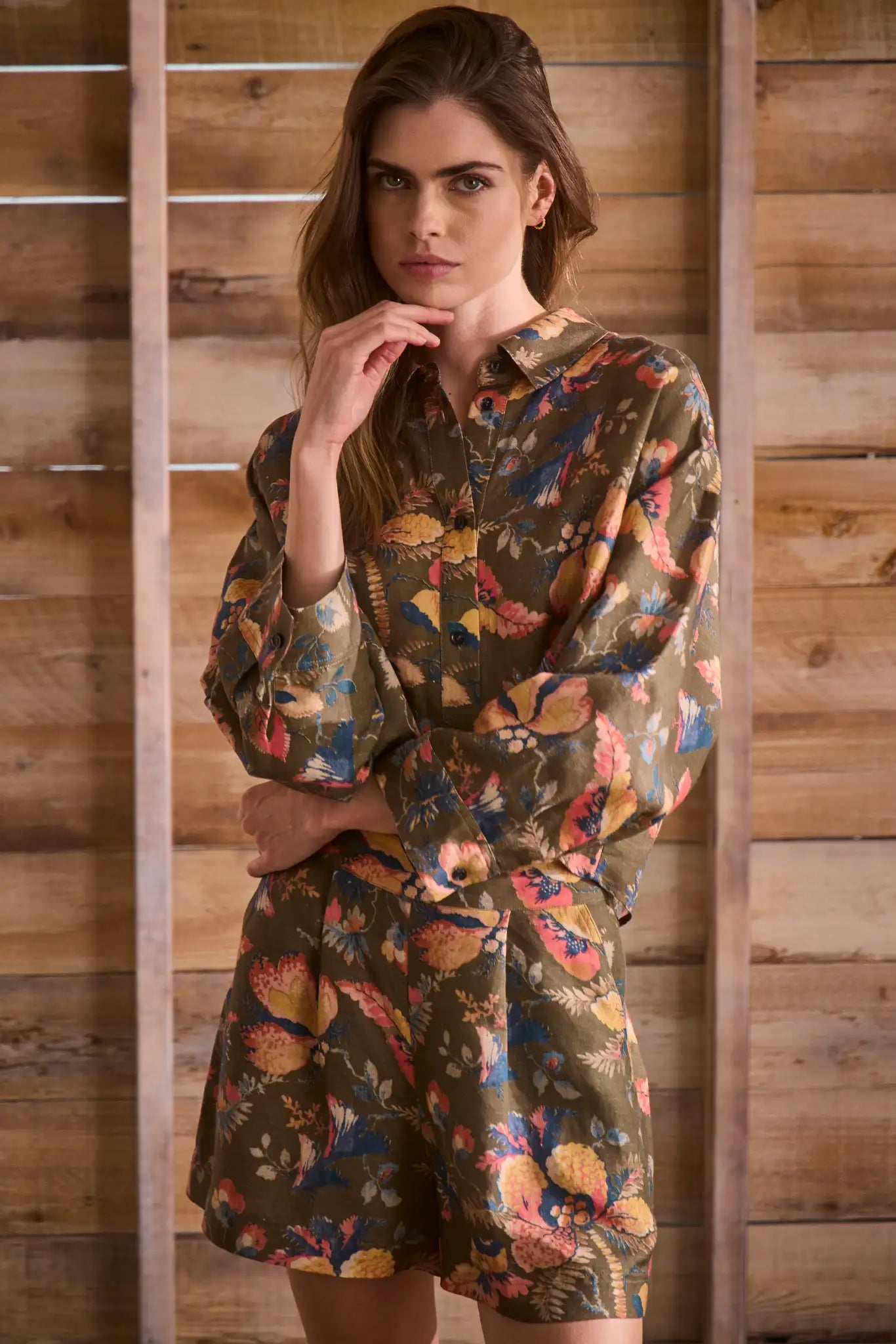 The Ashton Short are linen with a tailored banded waist and front pleats.