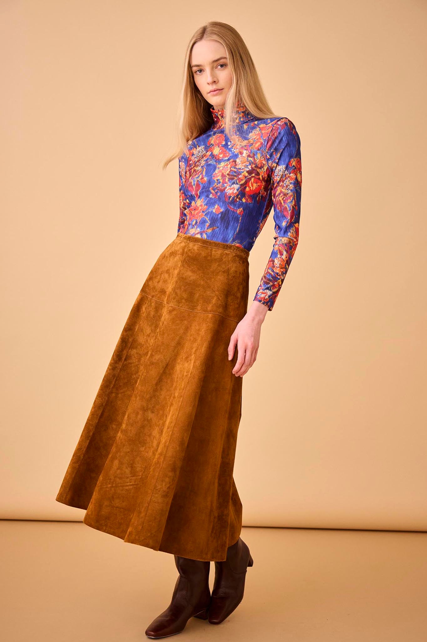 Connor Top Floral Long Sleeve Hunter Bell