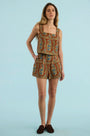 The Ashton Short paired with Corby Top in Amber Glen Brown.
