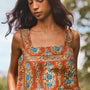 The Corby Top in Amber Glen Brown paired with matching shorts. 