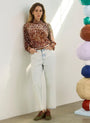 Ellerie Top in Dappled Doe paired with the Wray Pant. 