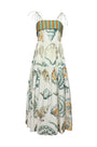 The Dolly Dress in Somers Shell Cream with full shirred skirt.