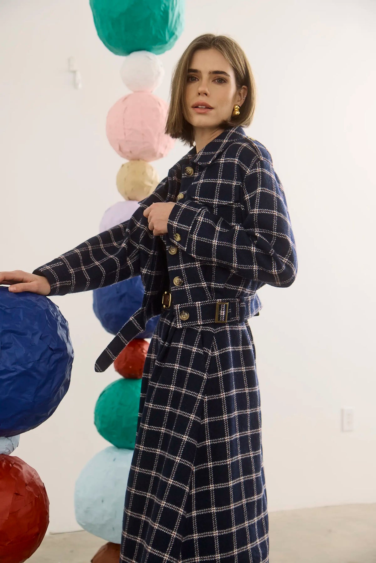 The Dorrington Jacket in St. Andrews Check paired with matching Queenby Skirt.