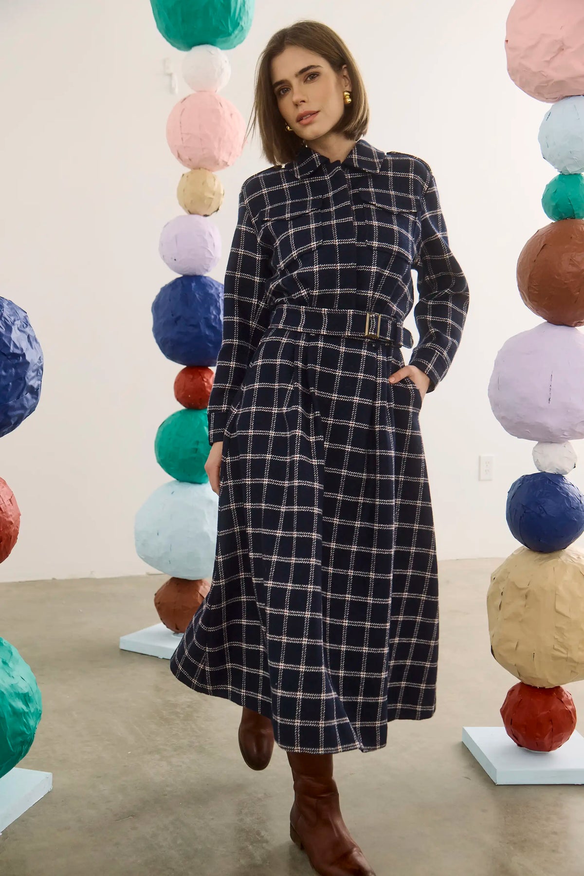 The Dorrington Jacket in St. Andrews Check paired with matching Queenby Skirt.