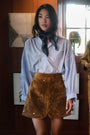 Evangeline Shirt and Dottie Mini Skirt.