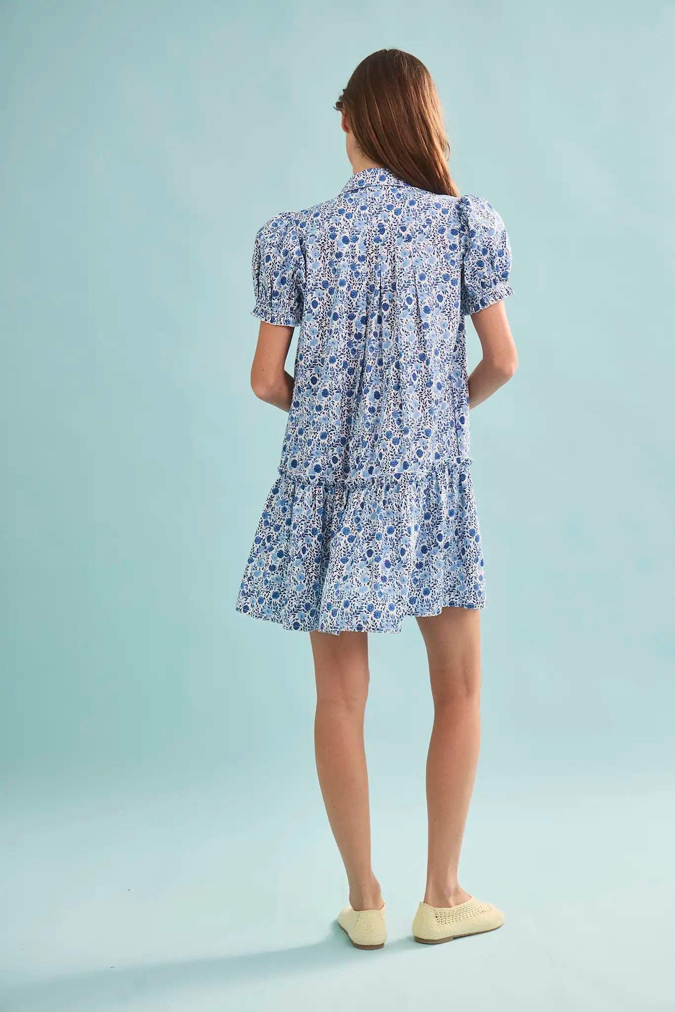Hunter Bell Drifter Mini Dress, Bermuda Blooms, Size M