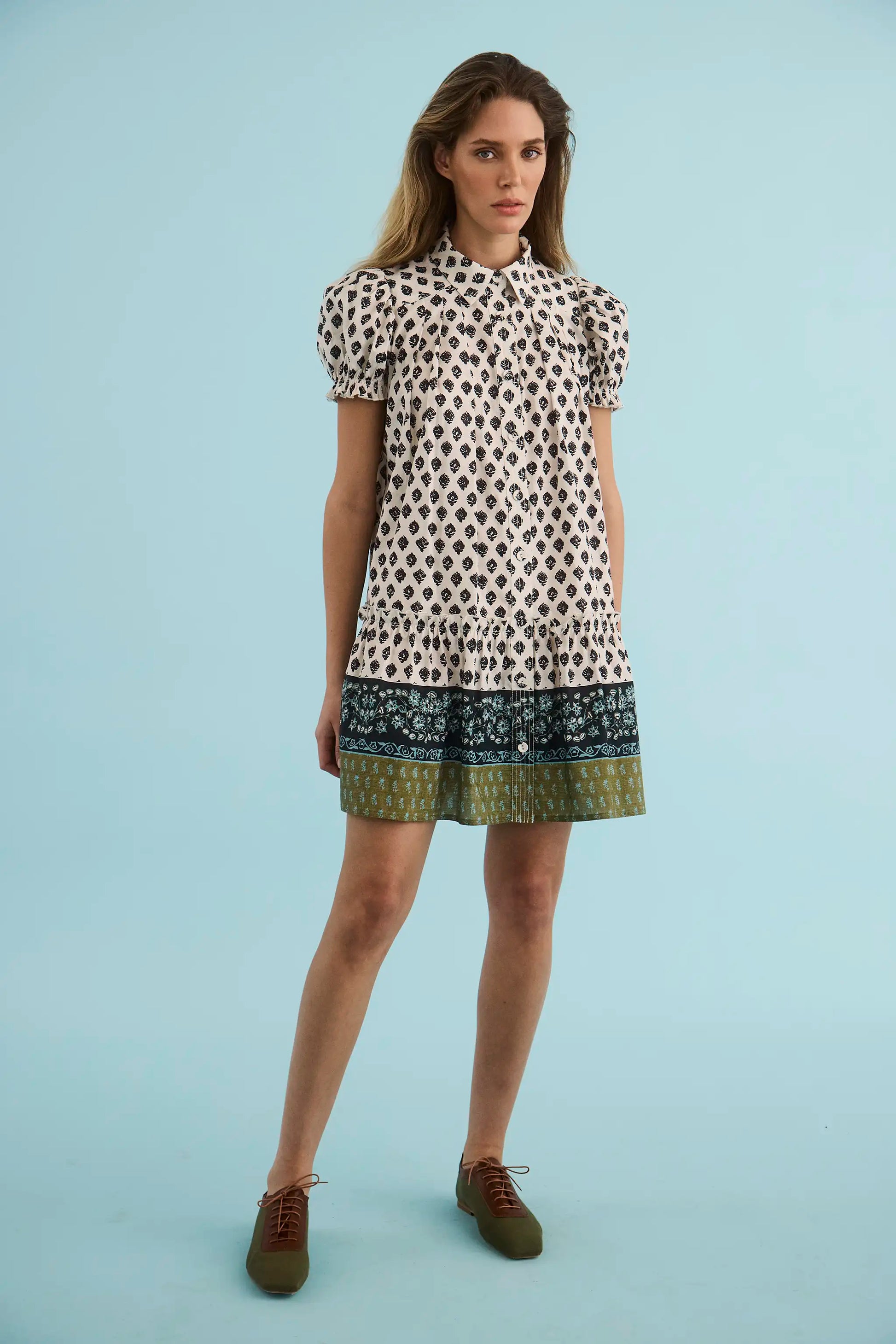 The Drifter Mini Dress in Thistle & Vine Cream. 