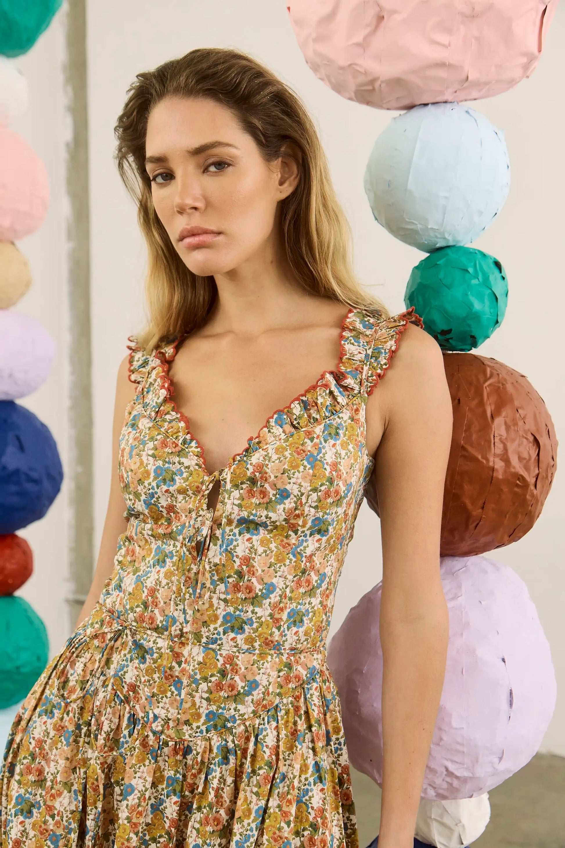 The Ella Lee Dress in Made with Liberty Fabric, Gertrude print.