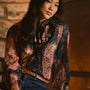 The Eloise Top in Twilight Paisley paired with the Mallory Jean in Blue Ridge Denim. 