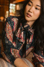 The Eloise Top in Twilight Paisley paired with the Mallory Jean in Blue Ridge Denim. 