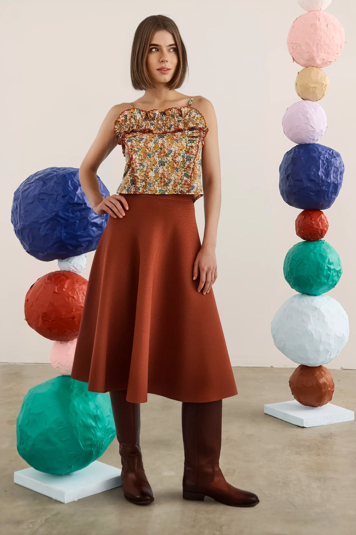 【ゆりさん専用】VESTSHIRRING CAMI TOPS Elwood Cami | Ruffle Floral Cami | Hunter Bell
