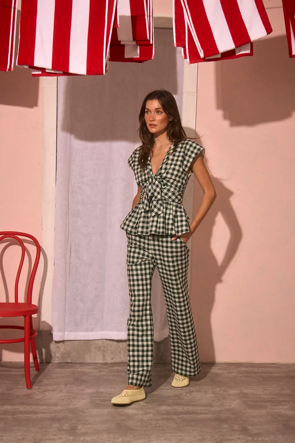 ボトムス house on the hill 80 (Check) Pants house on the hill 80