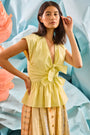 The Everly Top in Lemon Meringue paired with Eva Skirt.
