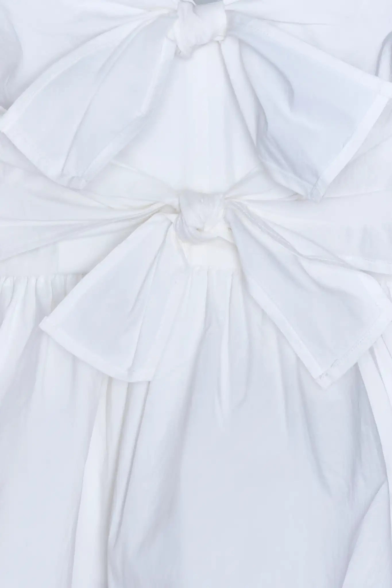 Close up of the Everly Top in white