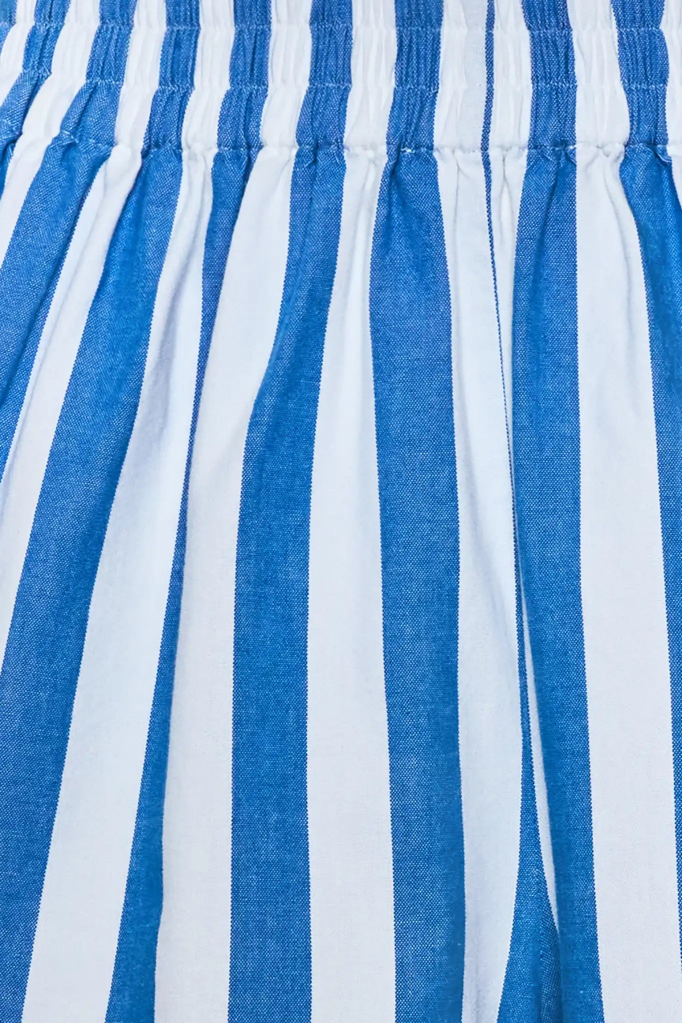 Close up of the Courtland short in Sailing Stripe