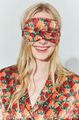 The Blossom Eye Mask & Scrunchie in Crimson Blossom paired with the matching Roxy Top.