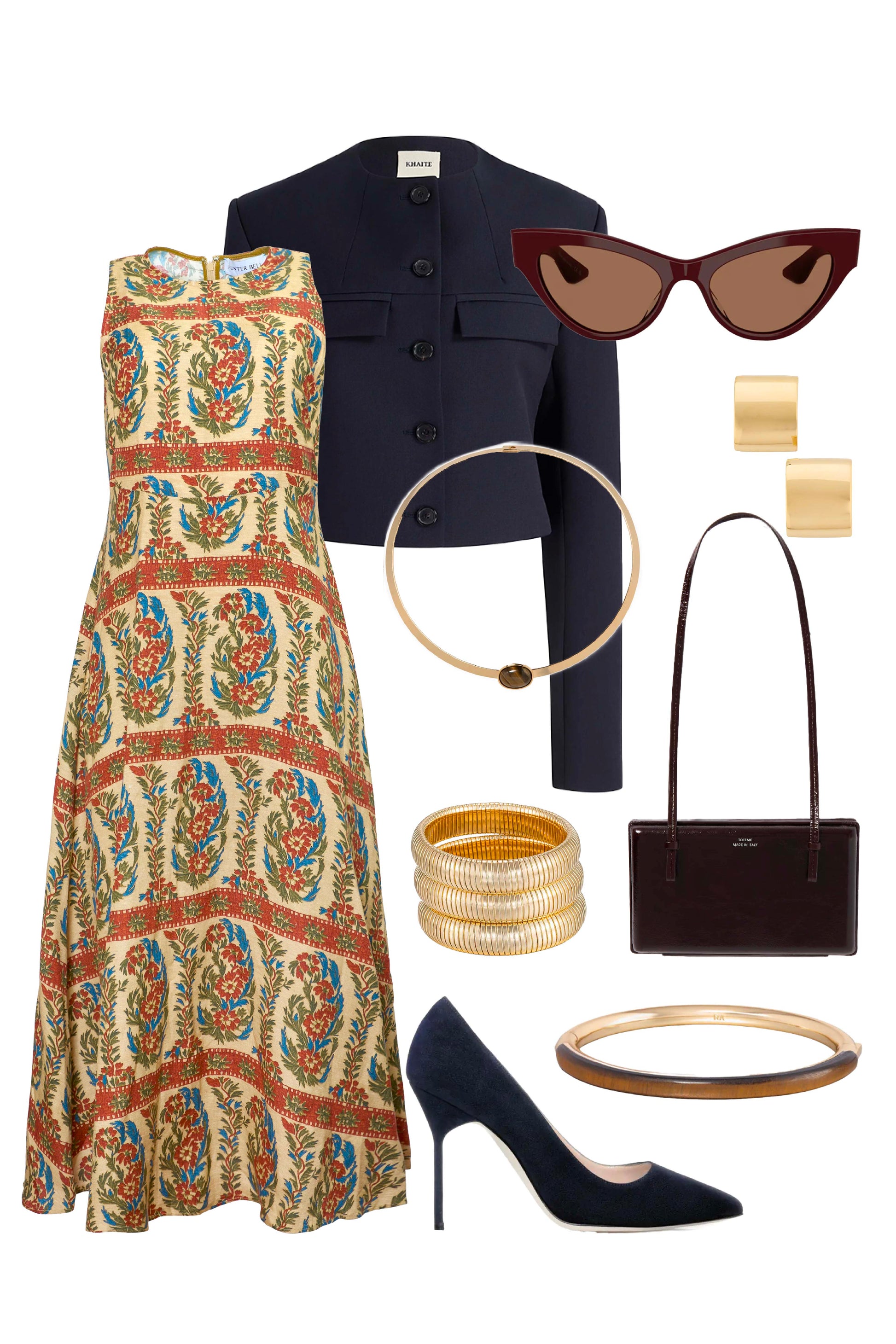 Faith Dress in Amber Glen Cream styled.