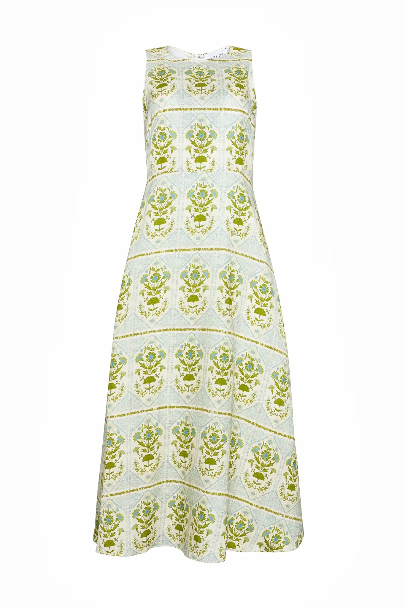 The faith Dress in Green Trellis.