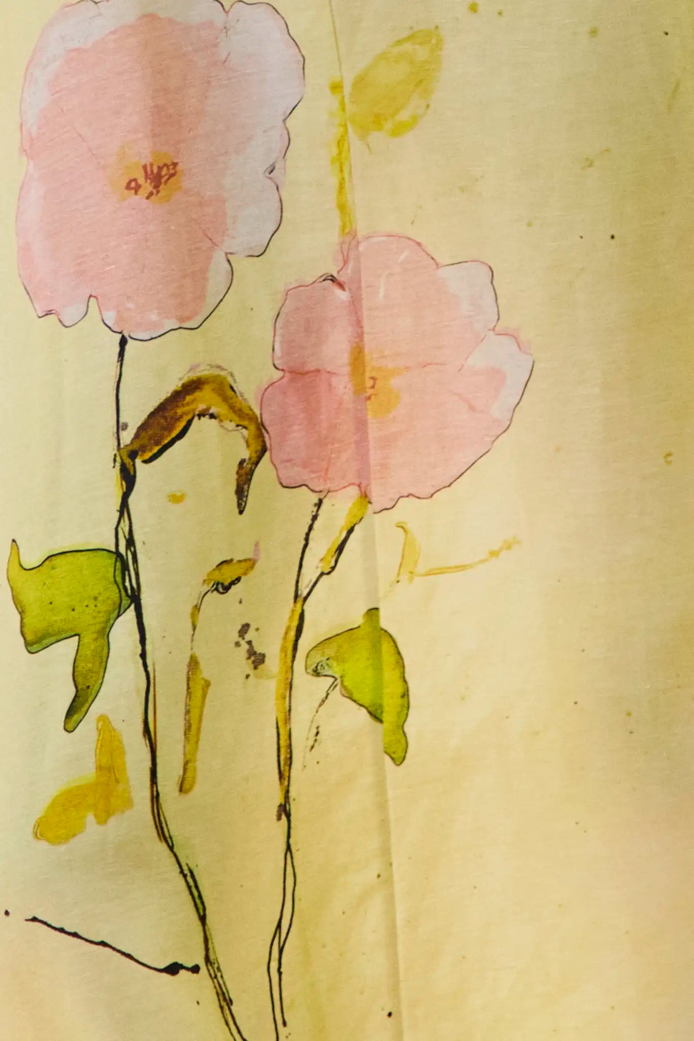 Close up of the Faith Dress, sleeveless fit and flare midi dress, in Quiet Bloom.