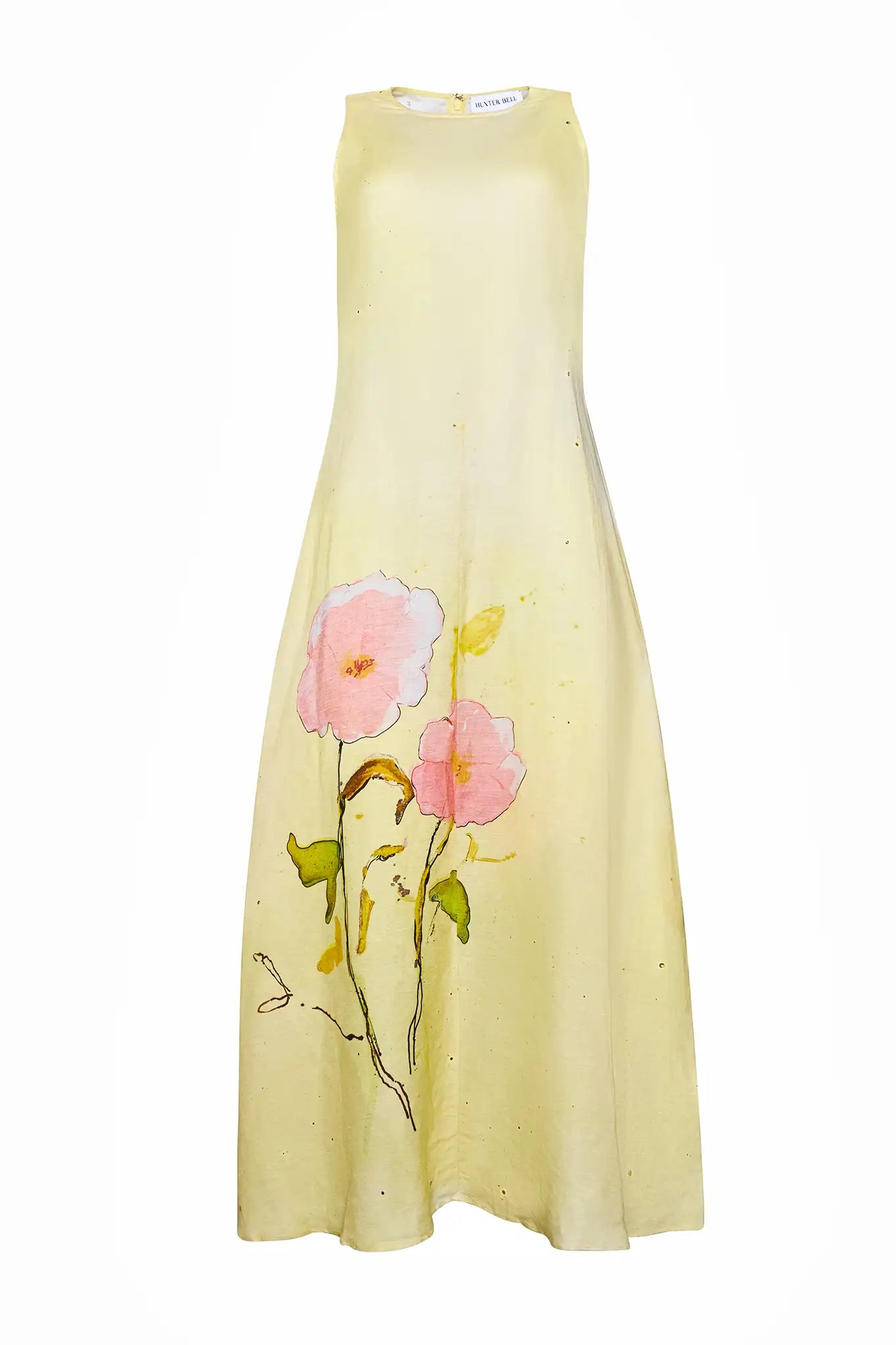 The Faith Dress, sleeveless fit and flare midi dress, in Quiet Bloom.