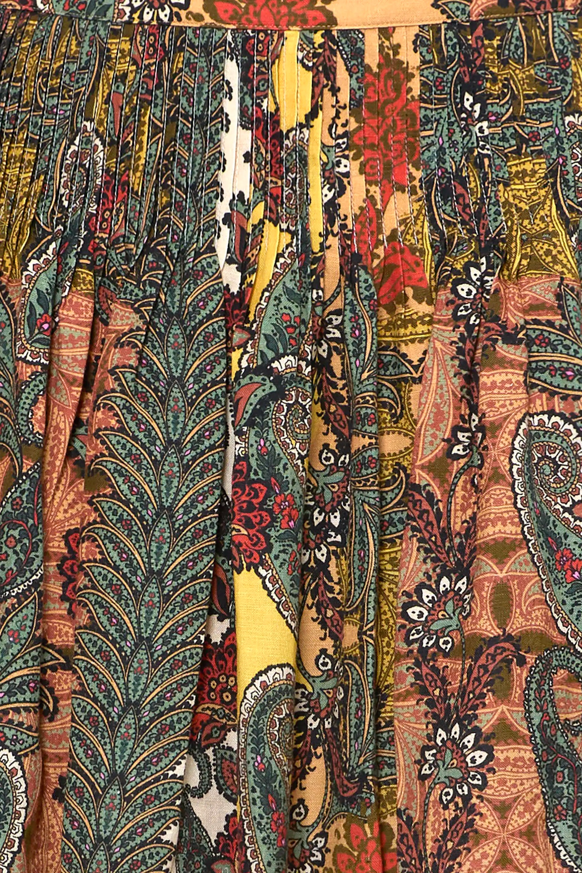 Close up of the Fallon Skirt in highland tapestry.