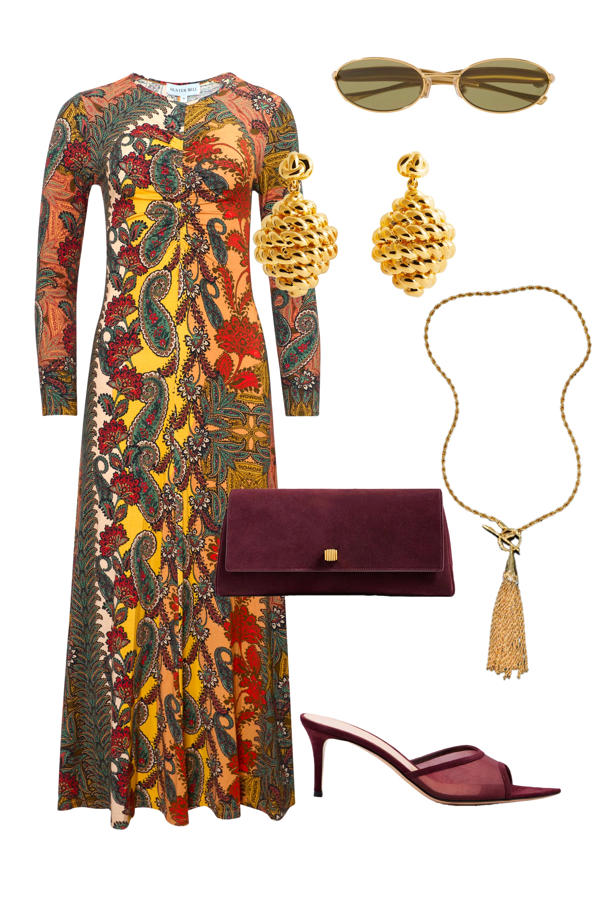 The Fairhope Dress in Highland Tapestry styled.