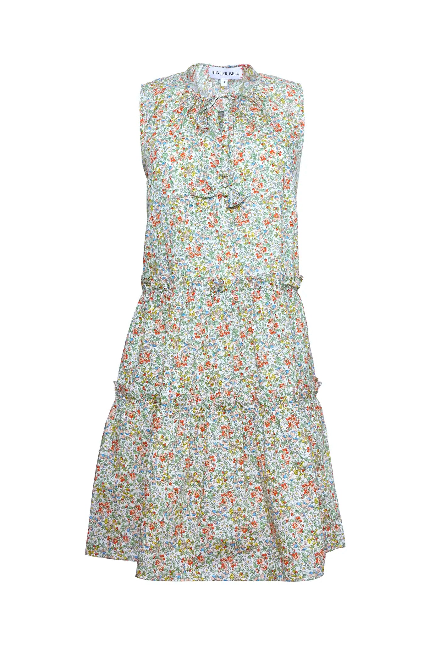 The Fawn Dress in Coral Multi.