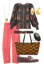 Finley Blouse in Glen Paisley styled.