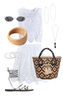 The Francesca Top in white lace has a cropped profile and sleeveless.