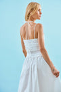The Francie Dress in white on model