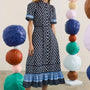 The Greta Dress in Thistle & Vine Blue. 