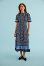The Greta Dress in Thistle & Vine Blue. 