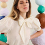 The Gribbon Top in Ivory paired with the Dappled Doe Suki Skirt. 