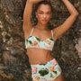 The Bermuda Bikini Top paired with matching Bermuda Bikini Bottom in Somers Shell Mint.